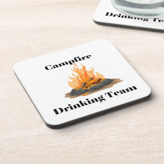 Campfire Drinking Team with a campfire on a  Bier Onderzetter