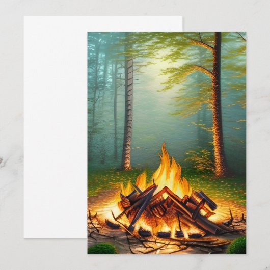 Campfire en Forest Kaart (Voorkant / Achterkant)