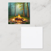 Campfire en Forest Vierkante Visitekaartje (Voorkant / Achterkant)