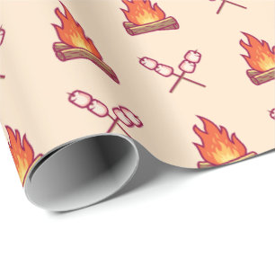 Campfire en Marshmallow Pattern Cadeaupapier