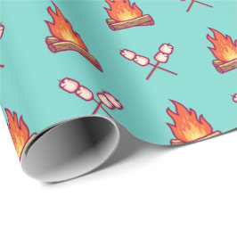 Campfire en Marshmallow Pattern Cadeaupapier