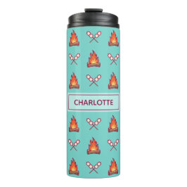 Campfire en Marshmallow Pattern Thermosbeker