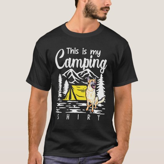 Campfire German Shepherd Dit is mijn campagne T-shirt (Voorkant)
