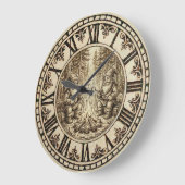 Campfire Gnomes Wall Clock  Grote Klok (Hoek)