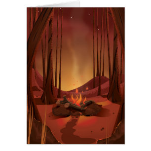 Campfire in het bos.