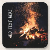Campfire in Night Bier Onderzetter (Voorkant)