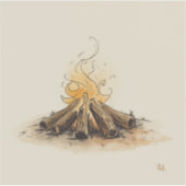 campfire-inspired painting images sticker (Voorkant)