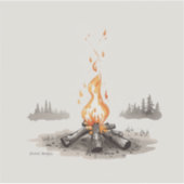 campfire-inspired painting images sticker (Voorkant)