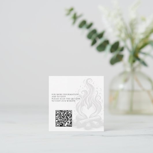 Campfire Love QR Code Informatiekaartje (Staand voorkant)