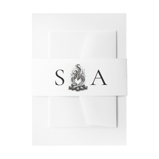 Campfire Love Wedding Uitnodigingen Wikkel (Voorkant Voorbeeld)