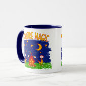 Campfire Magic Kids Camping Night Art Mok (Voorkant links)