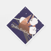 Campfire Marshmallows Stars Camping Outdoor Servet (Hoek)