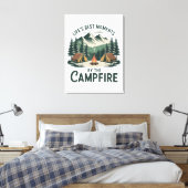 Campfire-momenten Canvas Afdruk (Insitu (Slaapkamer))