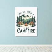Campfire-momenten Canvas Afdruk (Insitu (Houten vloer))