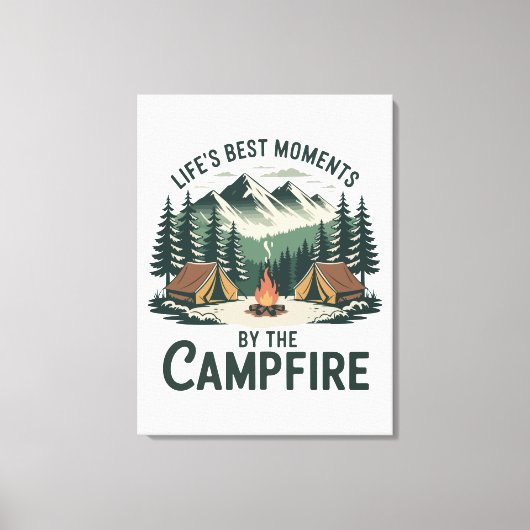 Campfire-momenten Canvas Afdruk (Voorkant)
