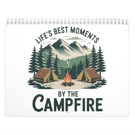 Campfire-momenten Rustiek Kalender (Hoes)