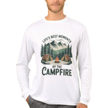 Campfire-momenten Vintage bergontwerp heren