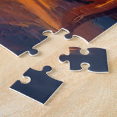 Campfire Moon | Nature Watercolor Painting Legpuzzel (Zijkant)