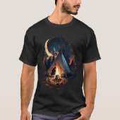 Campfire Nature Adventure Glamping Night Camping T T-shirt (Voorkant)