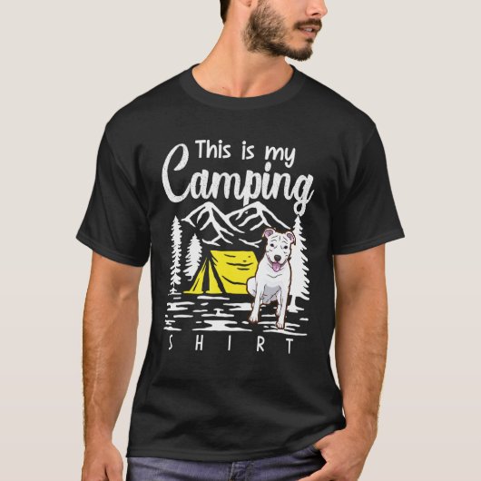 Campfire Pitbull Dit Is Mijn Camping T-shirt (Voorkant)