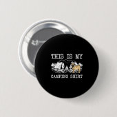 Campfire Pug Dog Dit is mijn camping Ronde Button 5,7 Cm (Voorkant /achterkant)