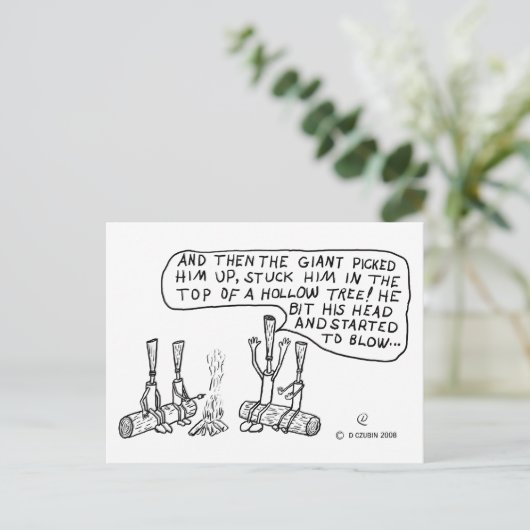 Campfire Reeds Briefkaart (Staand voorkant)