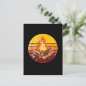 Campfire Retro  Briefkaart (Staand voorkant)