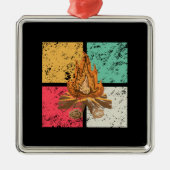Campfire Retro Metalen Ornament (Voorkant)