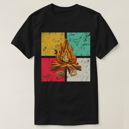 Campfire Retro T-shirt (Design voorkant)