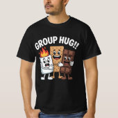 Campfire S’mores Vibes Funny Group Hug Camping Tee T-shirt (Voorkant)