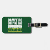 Campfire Sleeping Bag Bourbon Shenandoah Bagagelabel (Voorkant horizontaal)