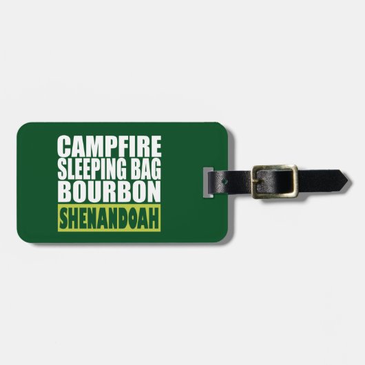 Campfire Sleeping Bag Bourbon Shenandoah Bagagelabel (Voorkant horizontaal)