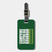 Campfire Sleeping Bag Bourbon Shenandoah Bagagelabel (Voorkant verticaal)
