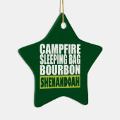 Campfire Sleeping Bag Bourbon Shenandoah Keramisch Ornament (Rechts)