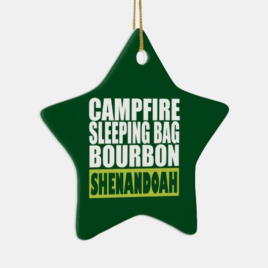 Campfire Sleeping Bag Bourbon Shenandoah Keramisch Ornament (Rechts)