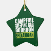 Campfire Sleeping Bag Bourbon Shenandoah Keramisch Ornament (Links)