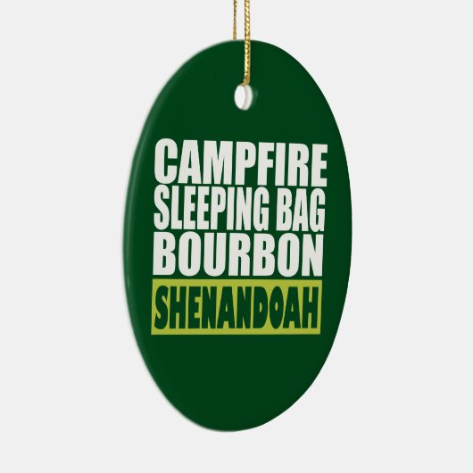 Campfire Sleeping Bag Bourbon Shenandoah Keramisch Ornament (Rechts)