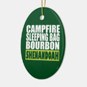 Campfire Sleeping Bag Bourbon Shenandoah Keramisch Ornament (Links)