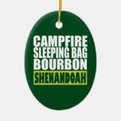 Campfire Sleeping Bag Bourbon Shenandoah Keramisch Ornament (Voorkant)