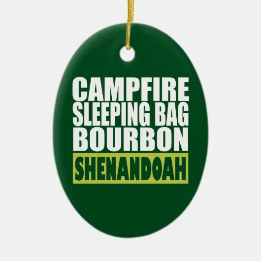 Campfire Sleeping Bag Bourbon Shenandoah Keramisch Ornament (Voorkant)