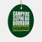 Campfire Sleeping Bag Bourbon Shenandoah Keramisch Ornament (Rechts)