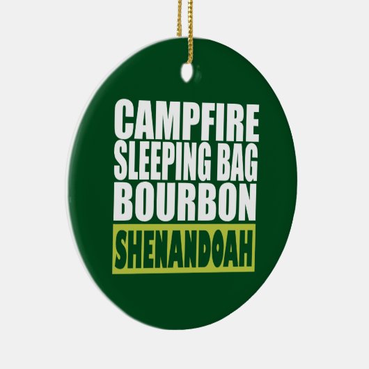 Campfire Sleeping Bag Bourbon Shenandoah Keramisch Ornament (Rechts)
