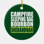 Campfire Sleeping Bag Bourbon Shenandoah Keramisch Ornament (Voorkant)