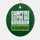 Campfire Sleeping Bag Bourbon Shenandoah Keramisch Ornament (Links)