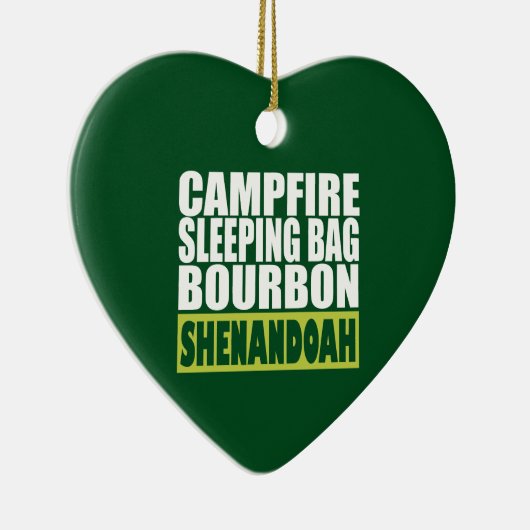 Campfire Sleeping Bag Bourbon Shenandoah Keramisch Ornament (Rechts)