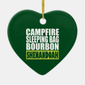Campfire Sleeping Bag Bourbon Shenandoah Keramisch Ornament (Voorkant)