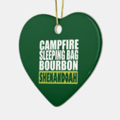 Campfire Sleeping Bag Bourbon Shenandoah Keramisch Ornament (Links)