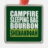 Campfire Sleeping Bag Bourbon Shenandoah Metalen Ornament (Voorkant)