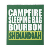 Campfire Sleeping Bag Bourbon Shenandoah Notitieblok (Voorkant)