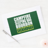 Campfire Sleeping Bag Bourbon Shenandoah Rechthoekige Sticker (Envelop)